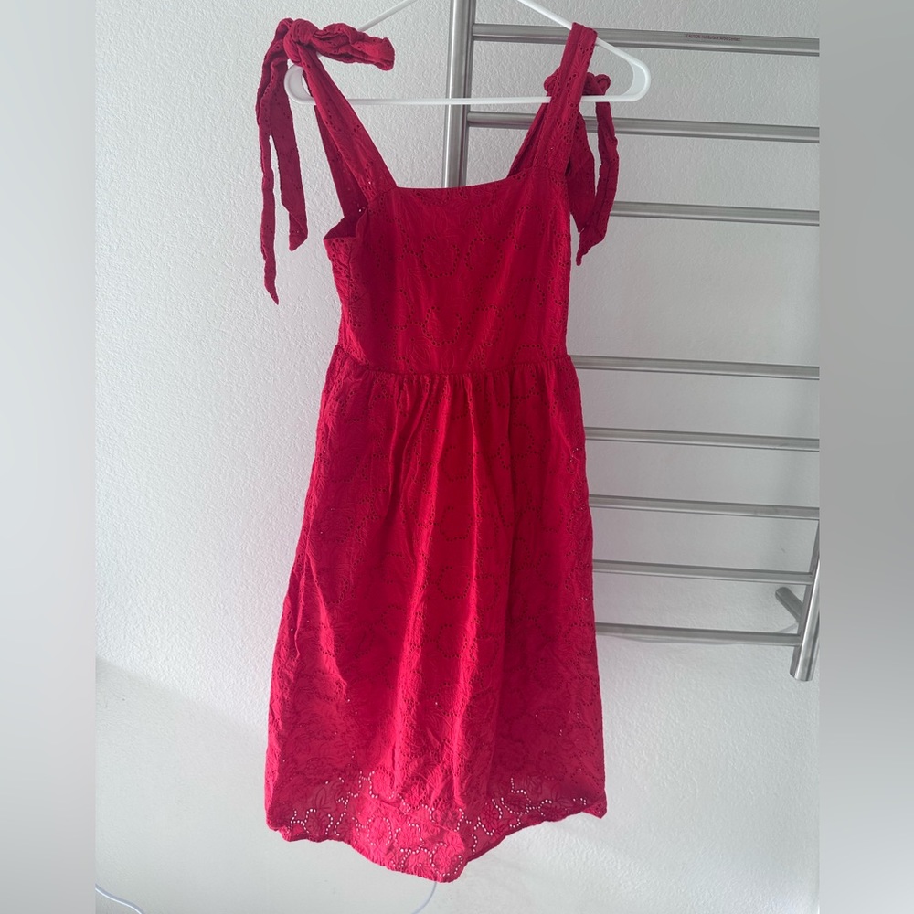 H&M eyelet dress with ties